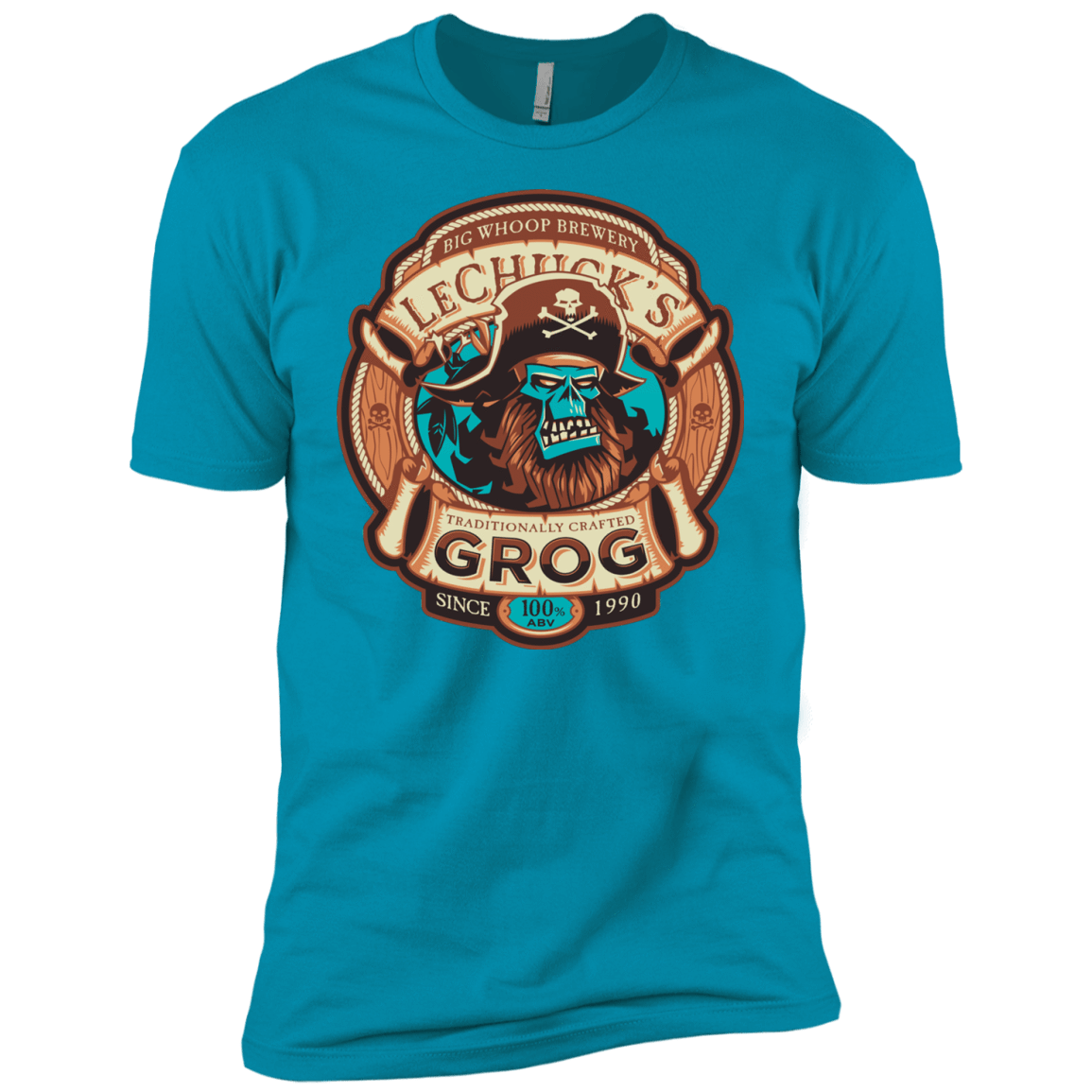 T-Shirts Turquoise / YXS Ghost Pirate Grog Nmns Boys Premium T-Shirt