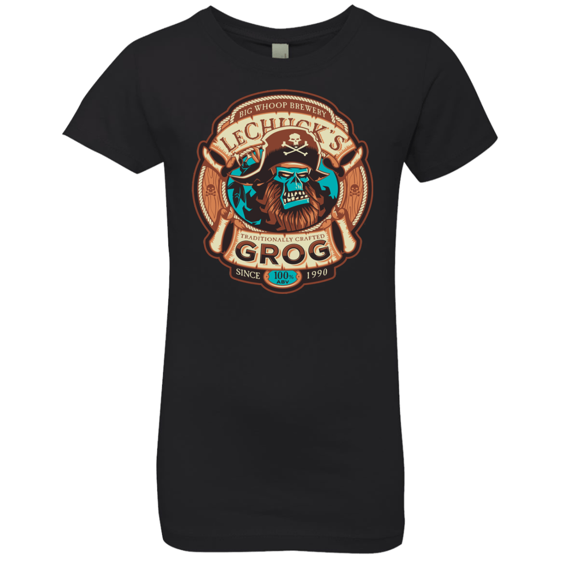 T-Shirts Black / YXS Ghost Pirate Grog Nmns Girls Premium T-Shirt