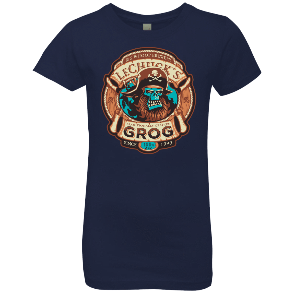 T-Shirts Midnight Navy / YXS Ghost Pirate Grog Nmns Girls Premium T-Shirt