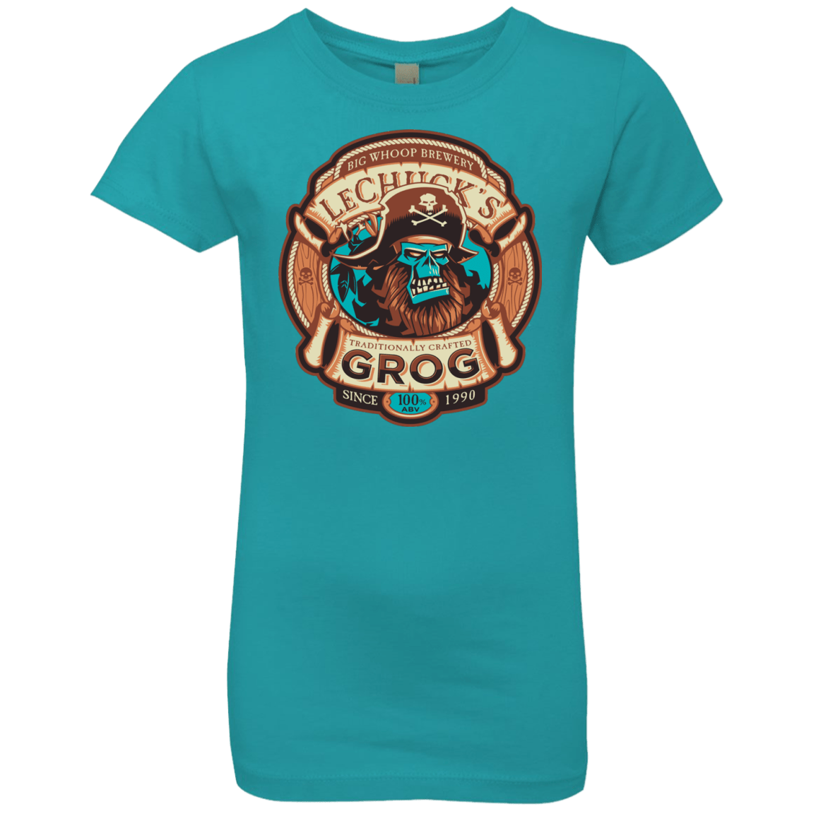 T-Shirts Tahiti Blue / YXS Ghost Pirate Grog Nmns Girls Premium T-Shirt