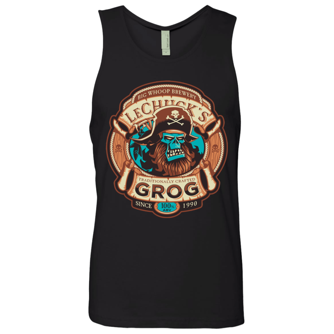 T-Shirts Black / Small Ghost Pirate Grog Nmns Men's Premium Tank Top