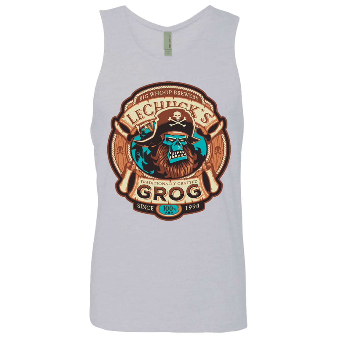 T-Shirts Heather Grey / Small Ghost Pirate Grog Nmns Men's Premium Tank Top