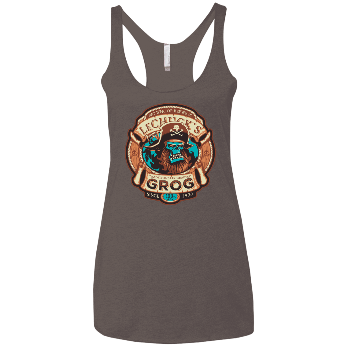 T-Shirts Macchiato / X-Small Ghost Pirate Grog Nmns Women's Triblend Racerback Tank