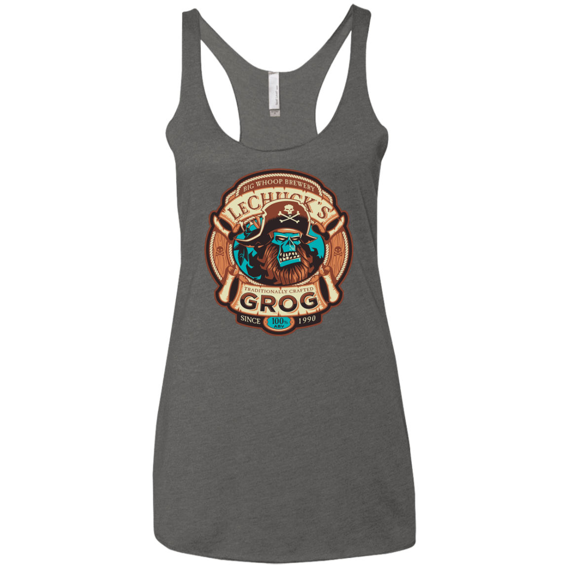 T-Shirts Premium Heather / X-Small Ghost Pirate Grog Nmns Women's Triblend Racerback Tank