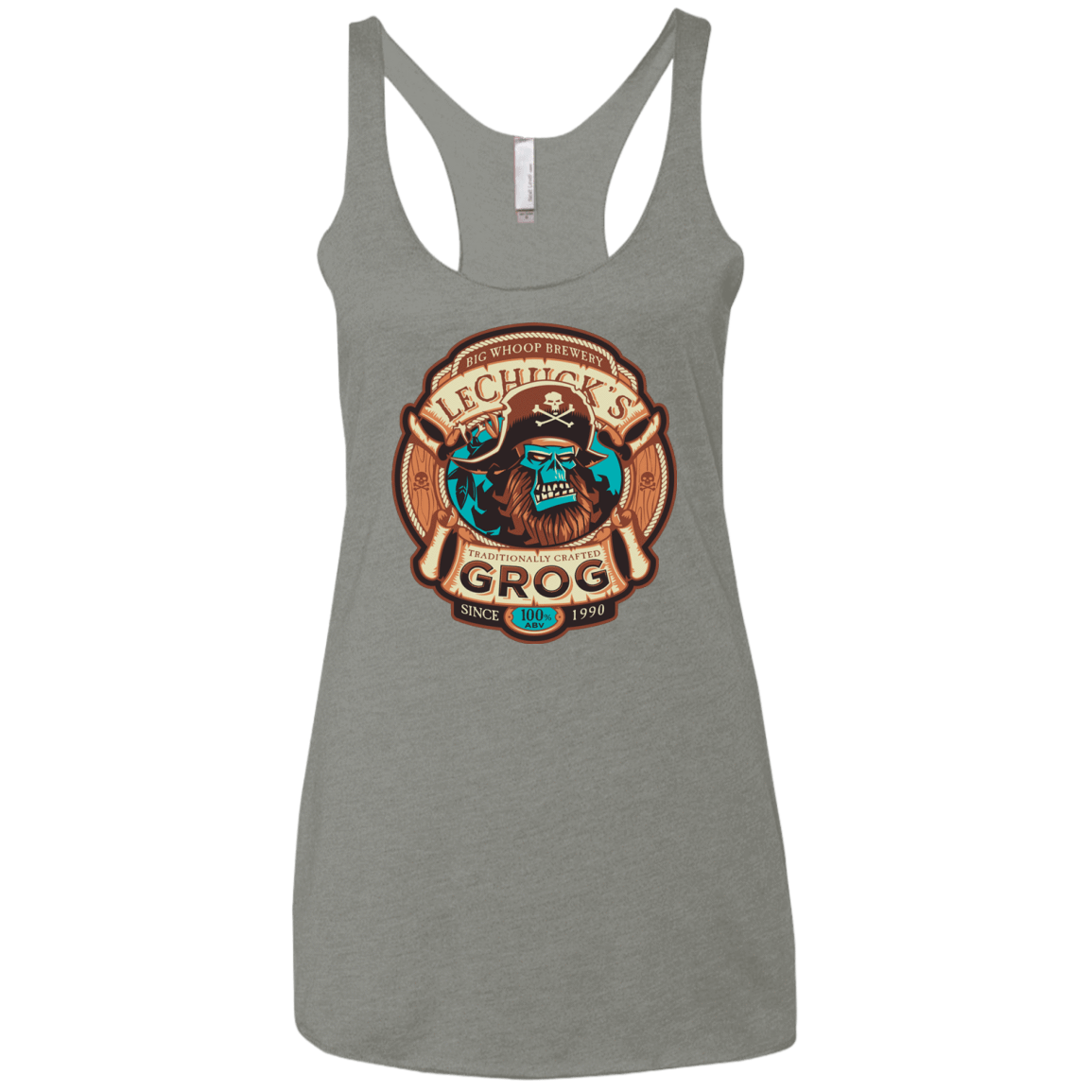 T-Shirts Venetian Grey / X-Small Ghost Pirate Grog Nmns Women's Triblend Racerback Tank