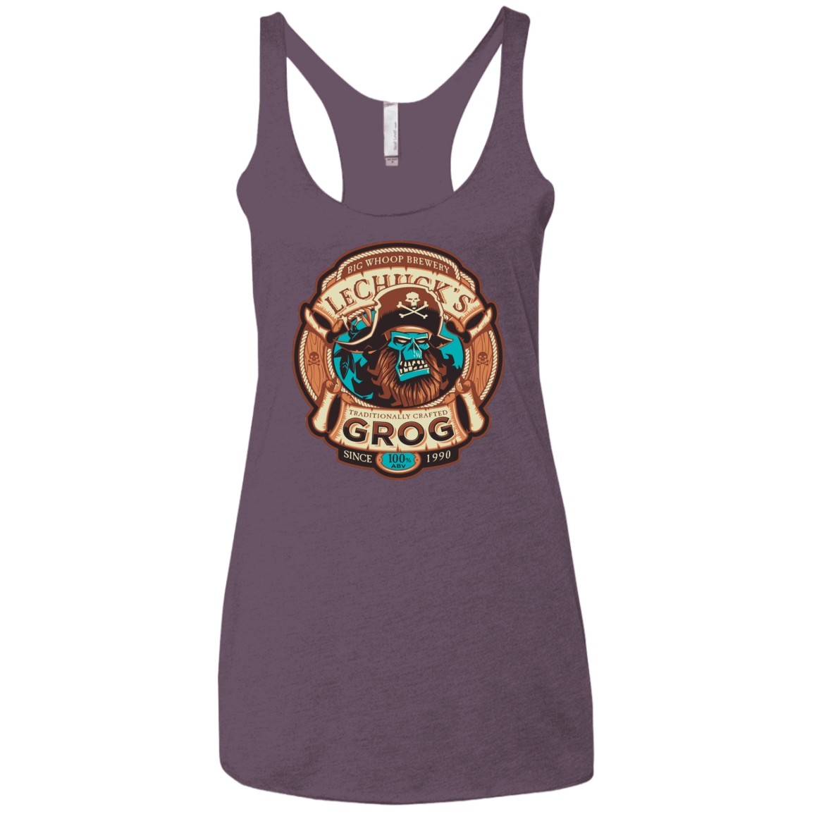 T-Shirts Vintage Purple / X-Small Ghost Pirate Grog Nmns Women's Triblend Racerback Tank
