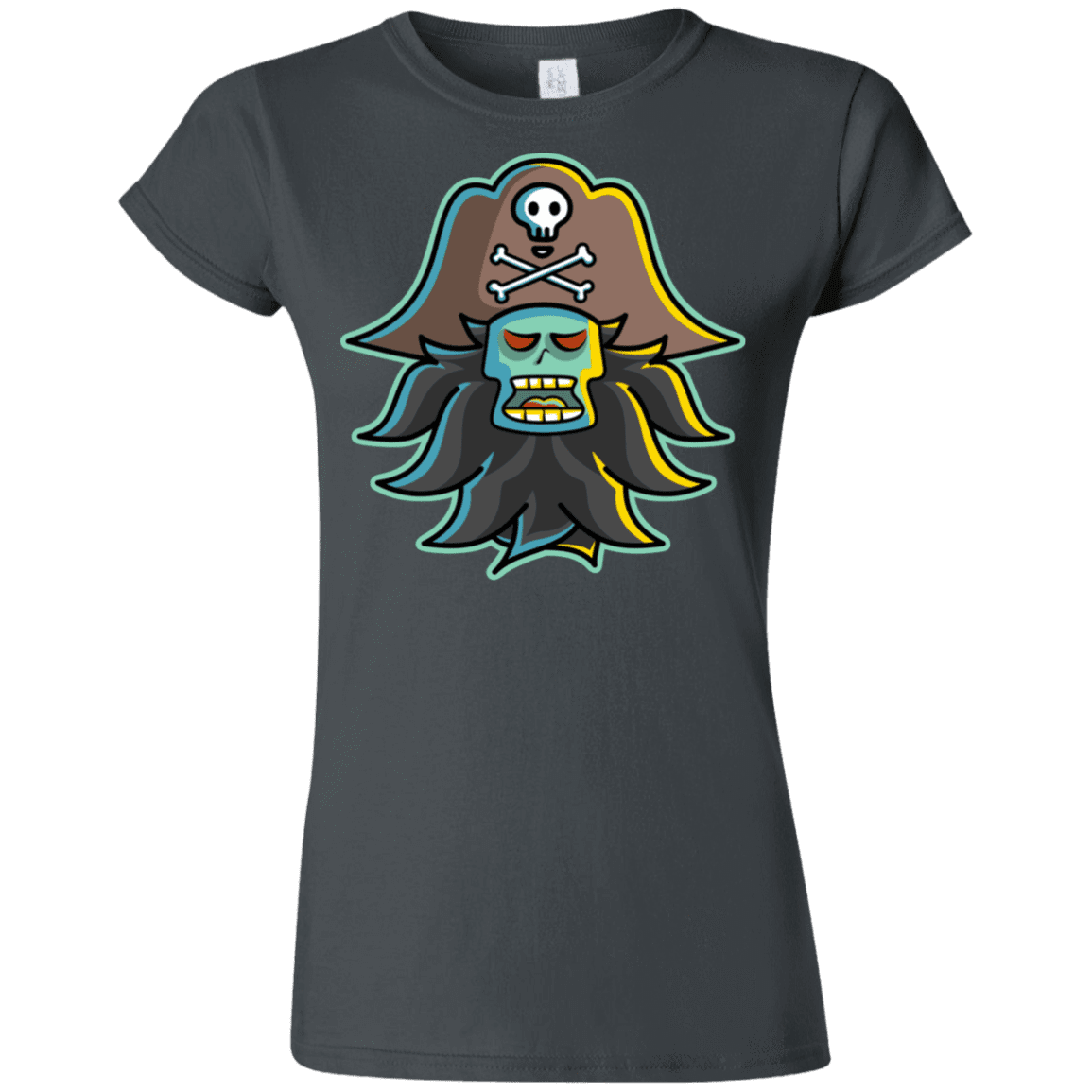 T-Shirts Charcoal / S Ghost Pirate LeChuck Junior Slimmer-Fit T-Shirt