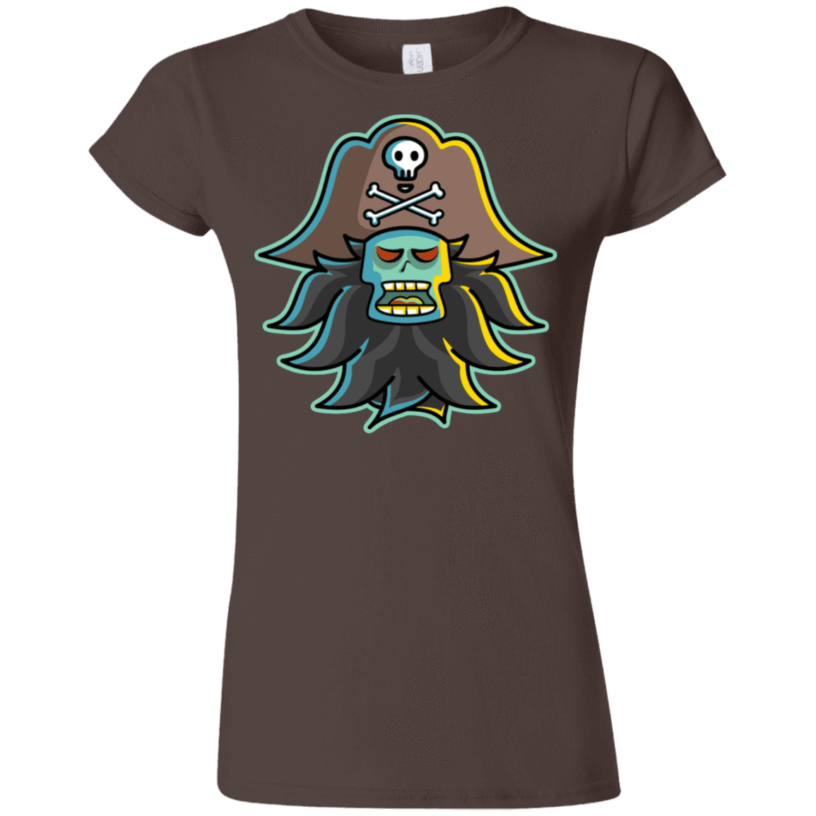 T-Shirts Dark Chocolate / S Ghost Pirate LeChuck Junior Slimmer-Fit T-Shirt