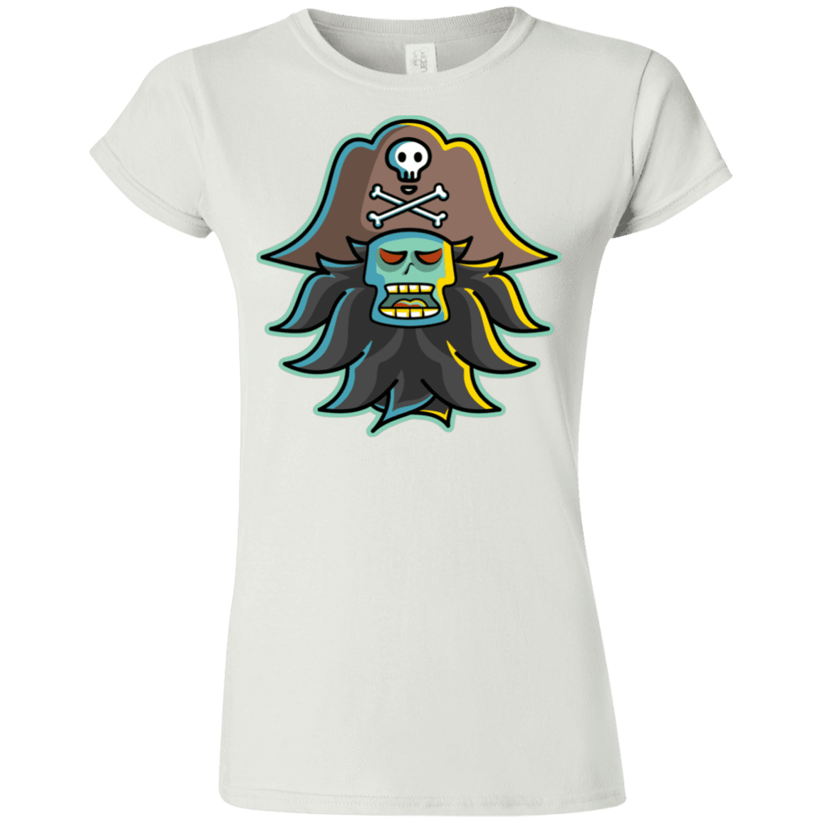 T-Shirts White / S Ghost Pirate LeChuck Junior Slimmer-Fit T-Shirt