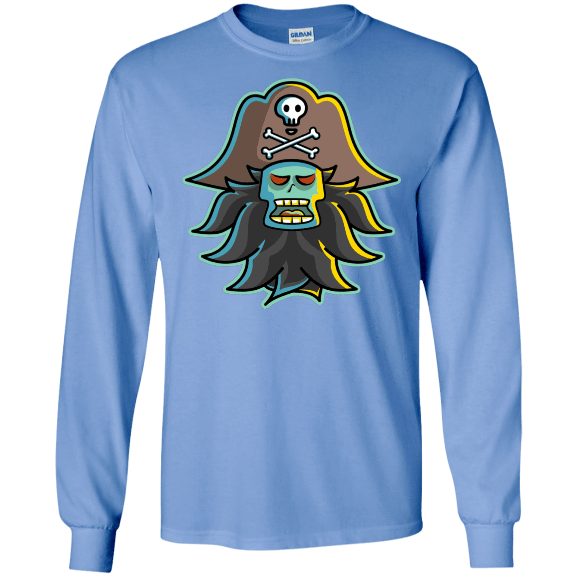 T-Shirts Carolina Blue / S Ghost Pirate LeChuck Men's Long Sleeve T-Shirt