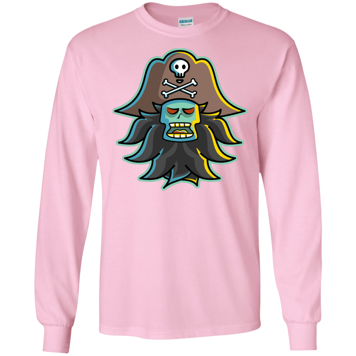 T-Shirts Light Pink / S Ghost Pirate LeChuck Men's Long Sleeve T-Shirt
