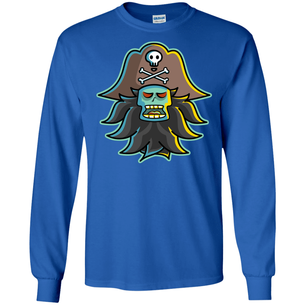 T-Shirts Royal / S Ghost Pirate LeChuck Men's Long Sleeve T-Shirt