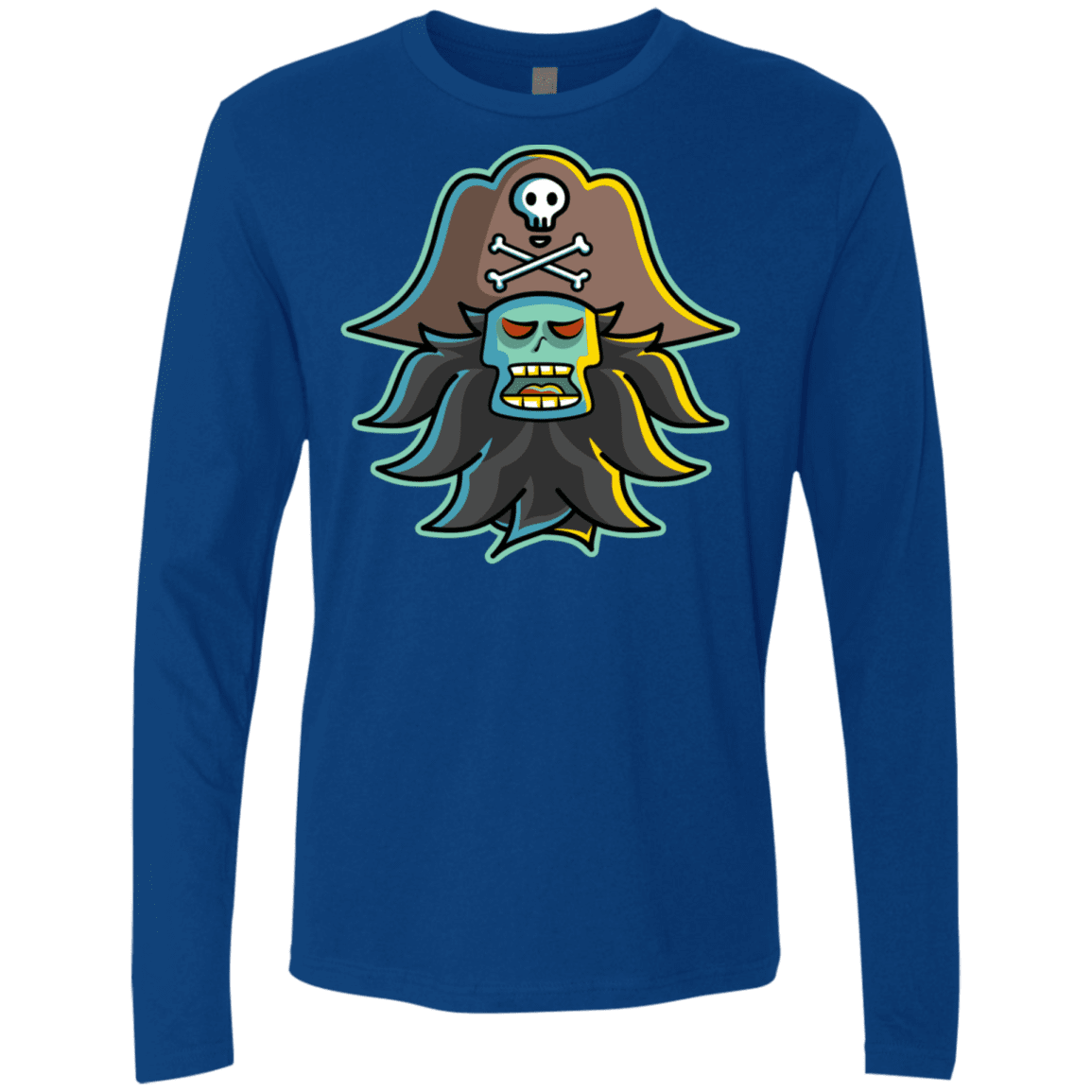 T-Shirts Royal / S Ghost Pirate LeChuck Men's Premium Long Sleeve