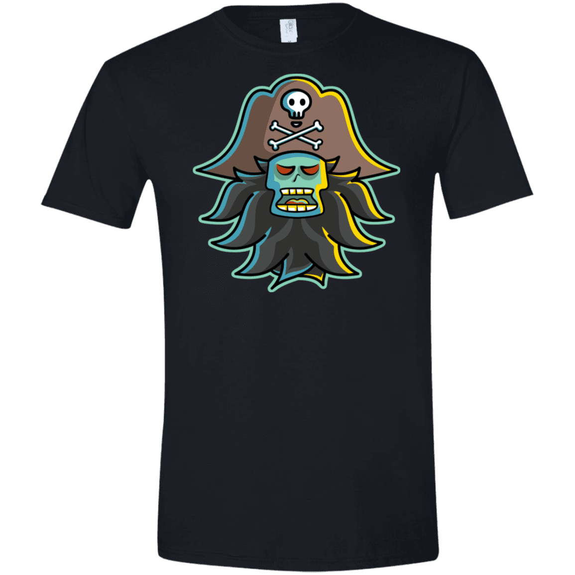 T-Shirts Black / X-Small Ghost Pirate LeChuck Men's Semi-Fitted Softstyle