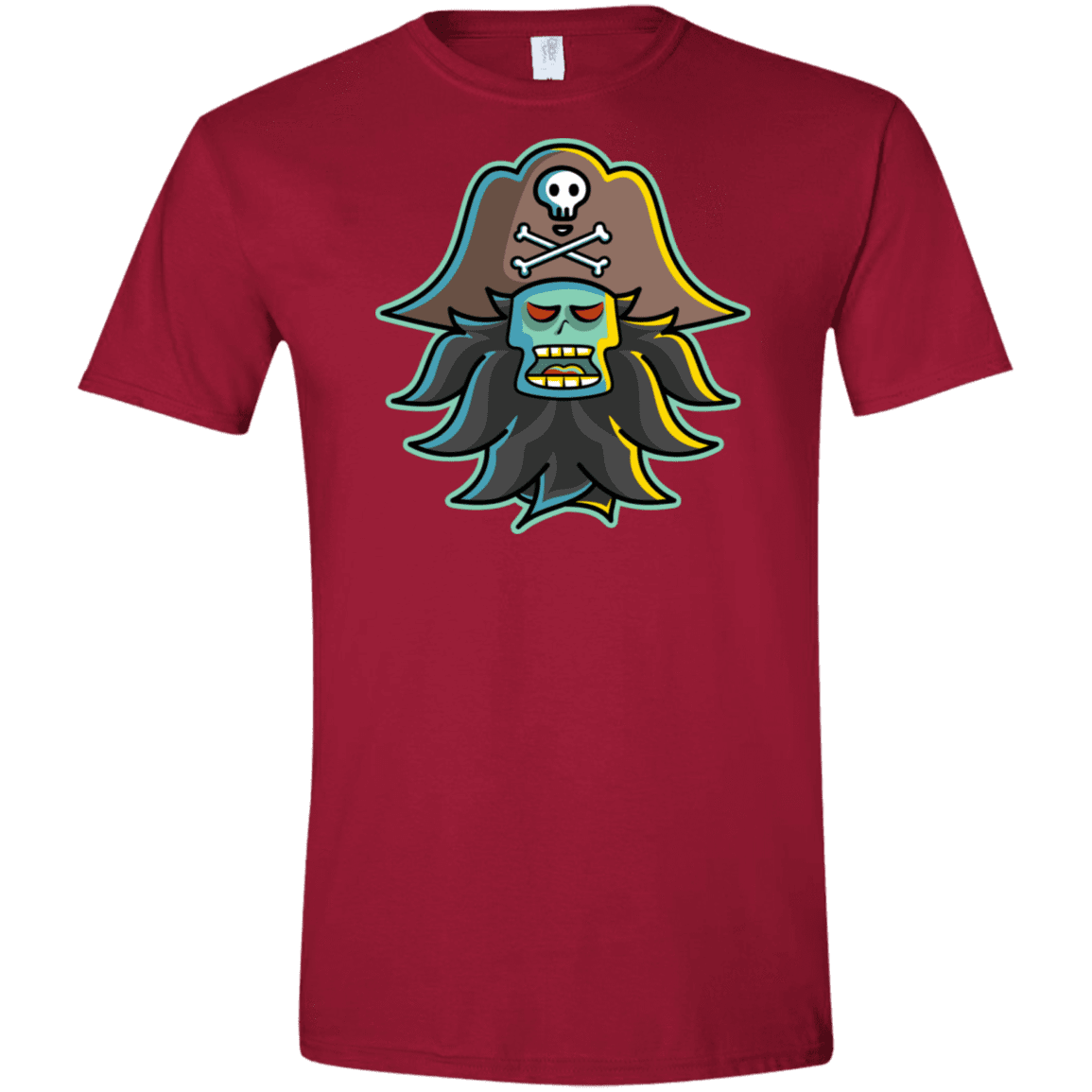T-Shirts Cardinal Red / S Ghost Pirate LeChuck Men's Semi-Fitted Softstyle