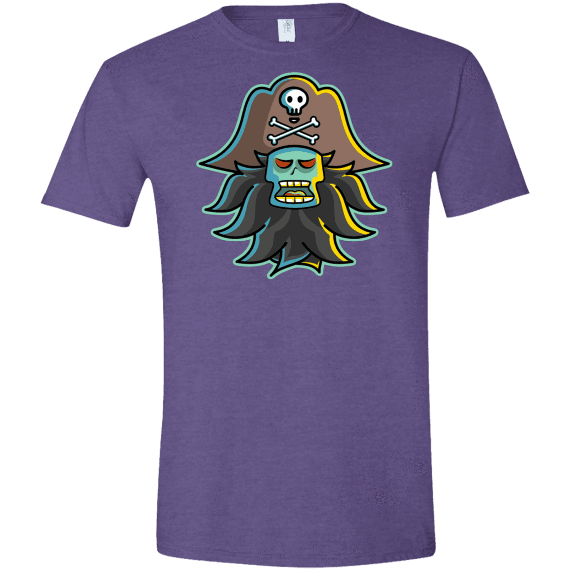 T-Shirts Heather Purple / S Ghost Pirate LeChuck Men's Semi-Fitted Softstyle