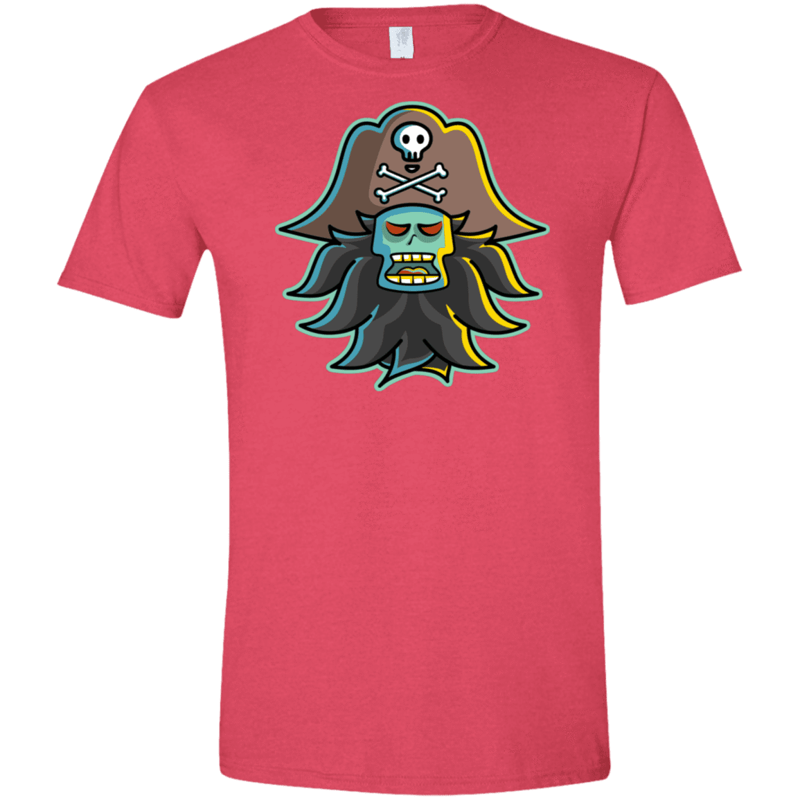 T-Shirts Heather Red / S Ghost Pirate LeChuck Men's Semi-Fitted Softstyle