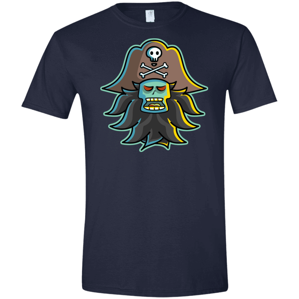 T-Shirts Navy / X-Small Ghost Pirate LeChuck Men's Semi-Fitted Softstyle