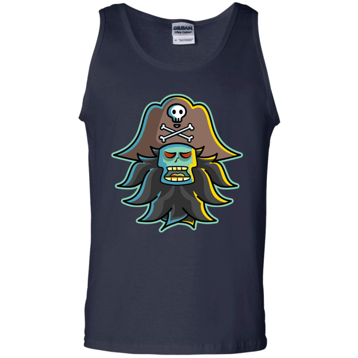 T-Shirts Navy / S Ghost Pirate LeChuck Men's Tank Top