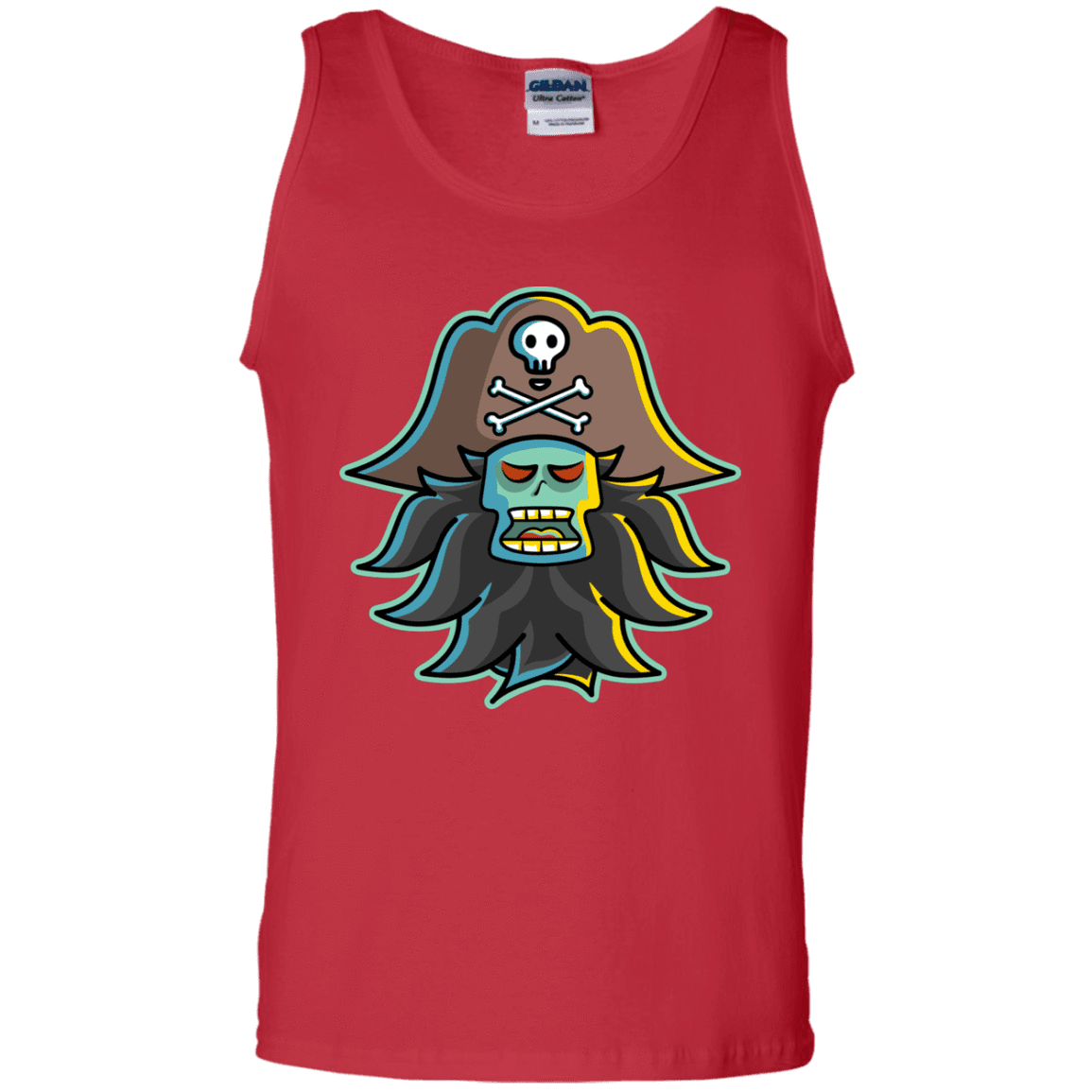 T-Shirts Red / S Ghost Pirate LeChuck Men's Tank Top