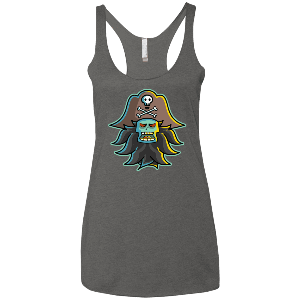T-Shirts Premium Heather / X-Small Ghost Pirate LeChuck Women's Triblend Racerback Tank