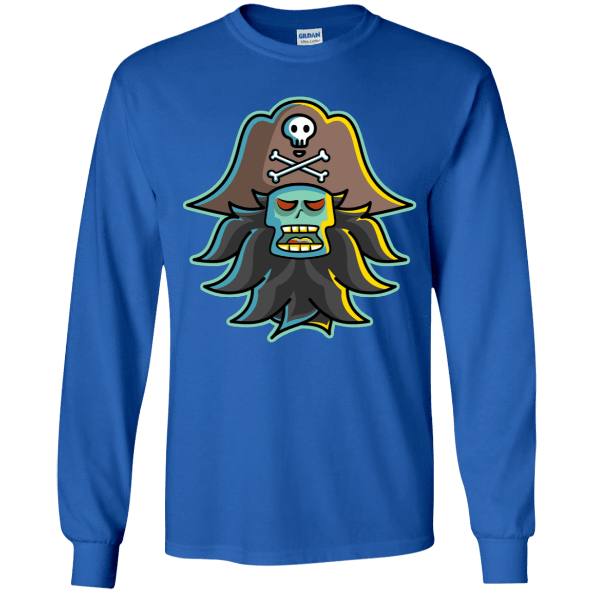 T-Shirts Royal / YS Ghost Pirate LeChuck Youth Long Sleeve T-Shirt