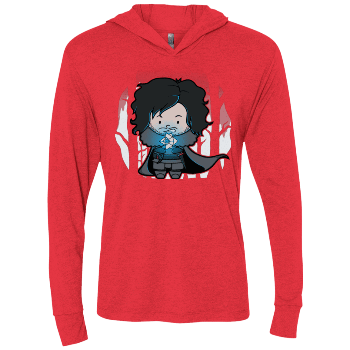 T-Shirts Vintage Red / X-Small Ghost Triblend Long Sleeve Hoodie Tee