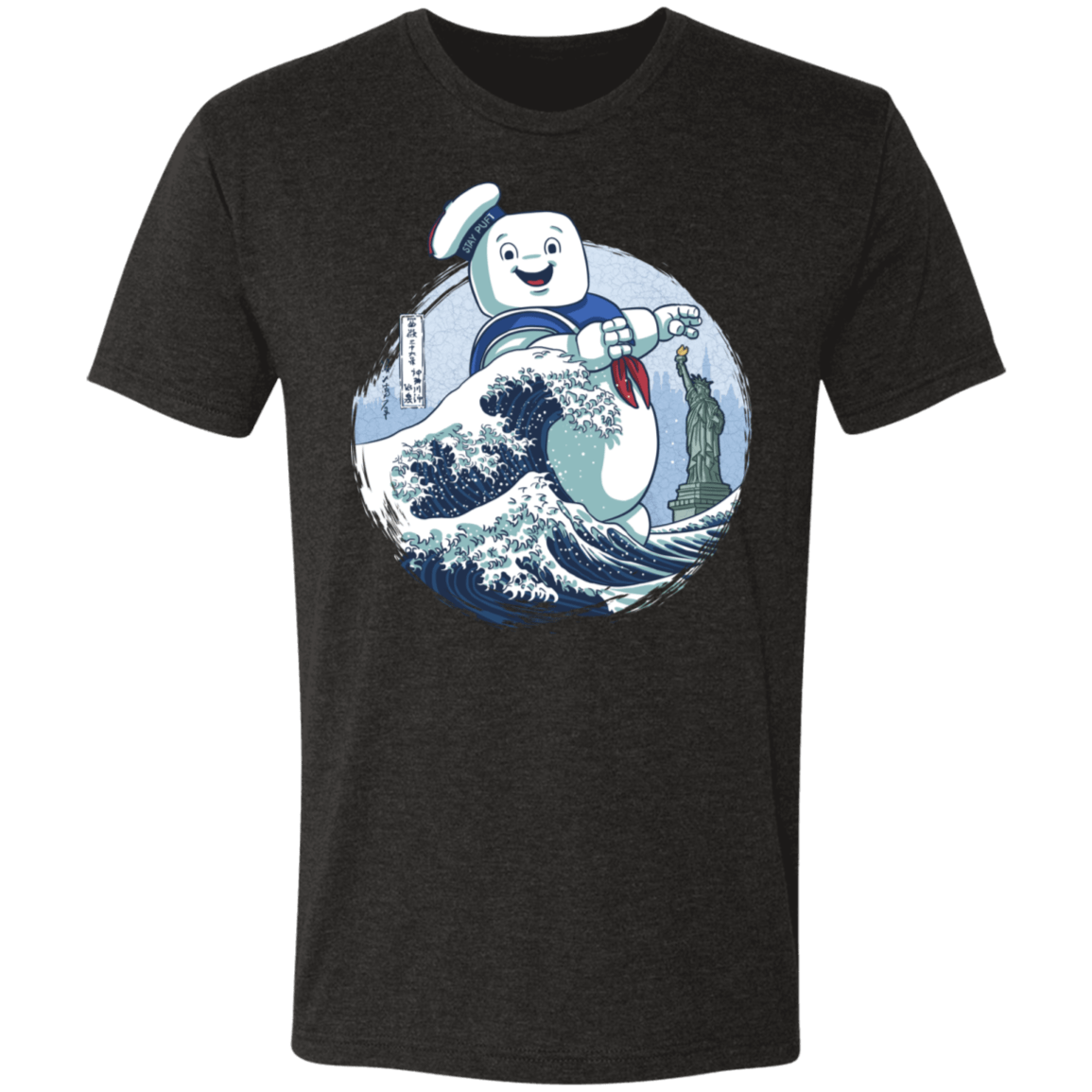 T-Shirts Vintage Black / S Ghost Wave Men's Triblend T-Shirt