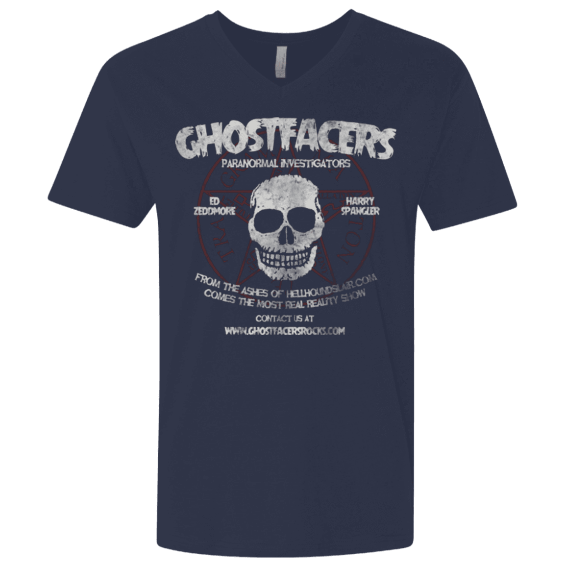 T-Shirts Midnight Navy / X-Small Ghostfacers Men's Premium V-Neck
