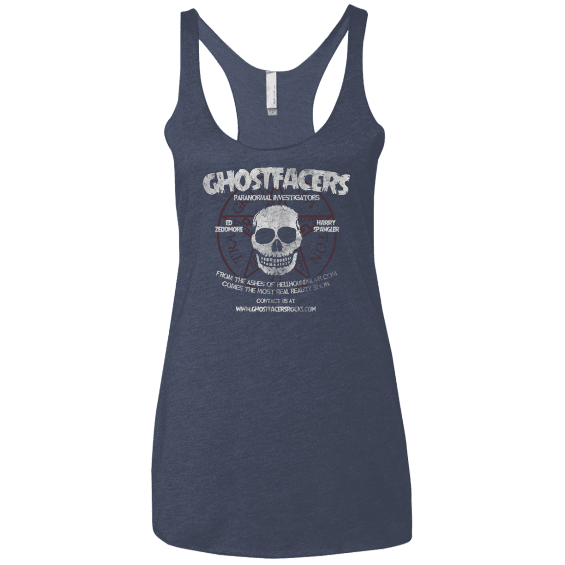 T-Shirts Vintage Navy / X-Small Ghostfacers Women's Triblend Racerback Tank