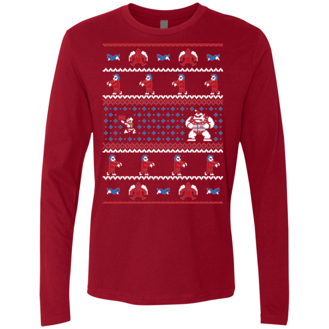 T-Shirts Cardinal / Small Ghosts n Goblins n Christmas Presents Men's Premium Long Sleeve