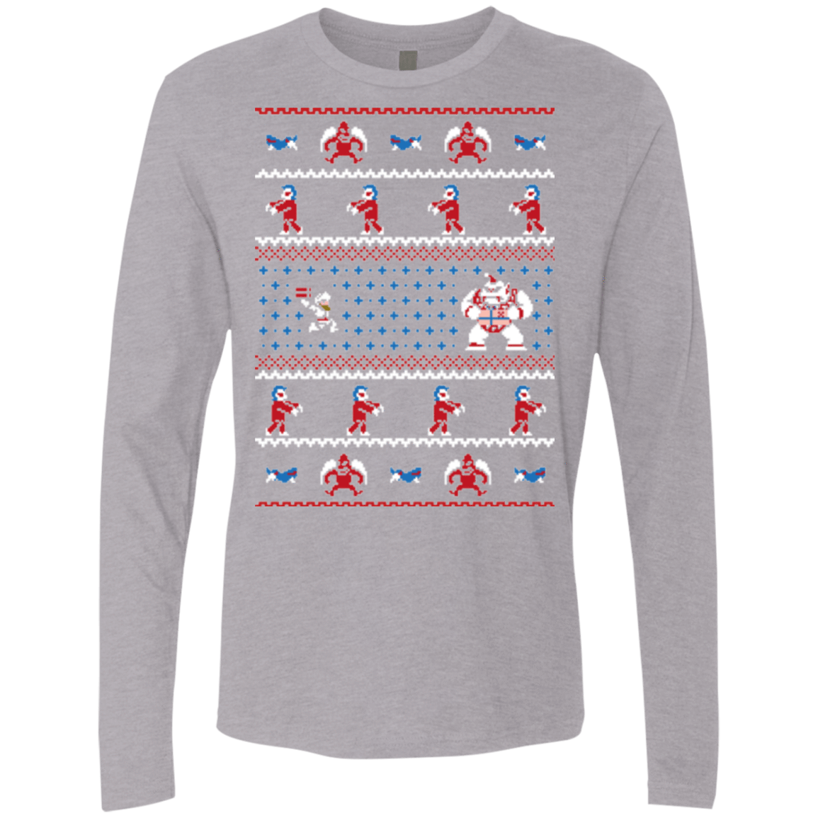 T-Shirts Heather Grey / Small Ghosts n Goblins n Christmas Presents Men's Premium Long Sleeve