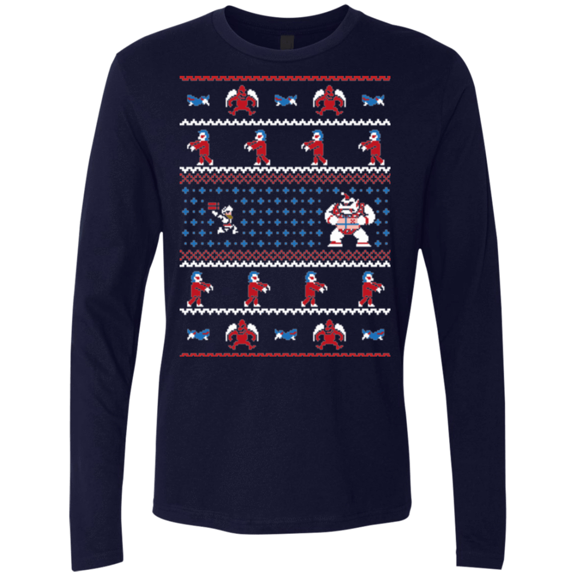 T-Shirts Midnight Navy / Small Ghosts n Goblins n Christmas Presents Men's Premium Long Sleeve