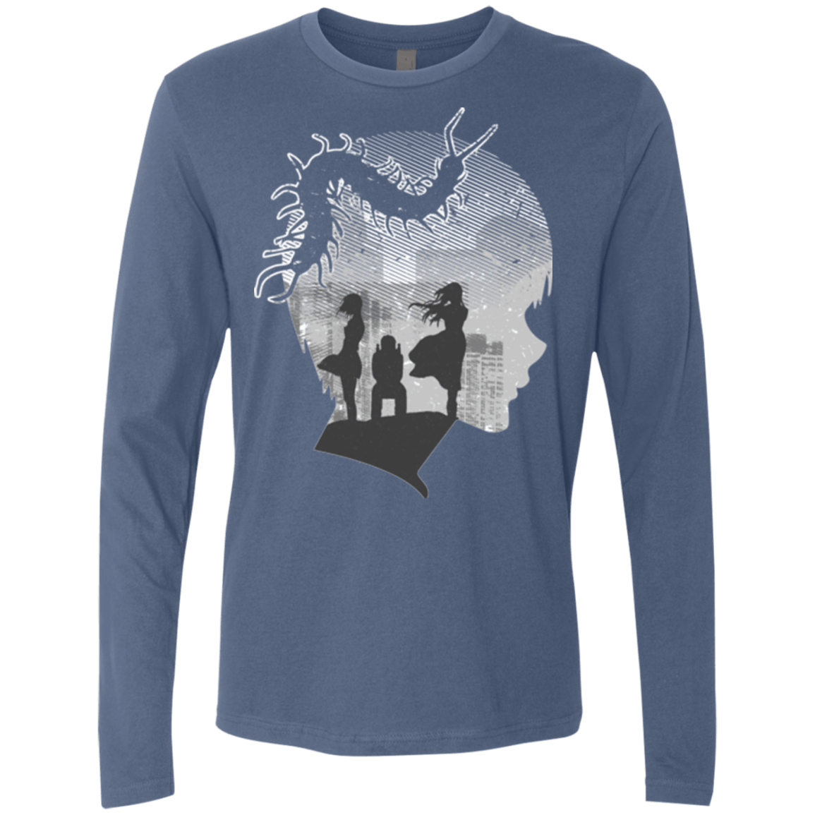 T-Shirts Indigo / Small Ghoul in Tokyo Men's Premium Long Sleeve