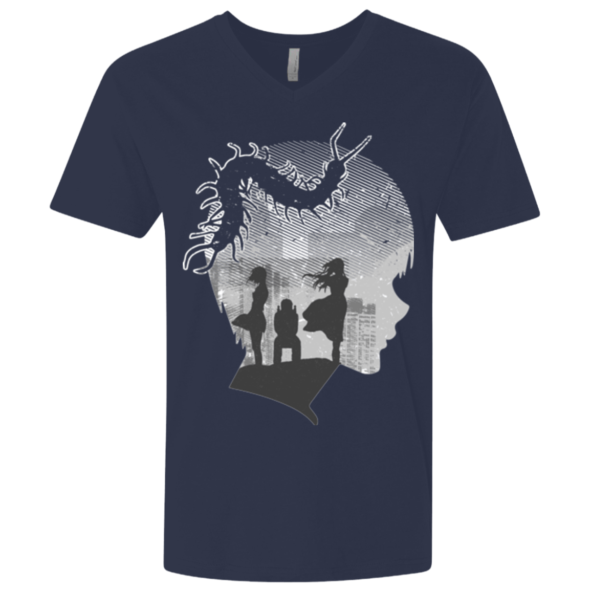T-Shirts Midnight Navy / X-Small Ghoul in Tokyo Men's Premium V-Neck