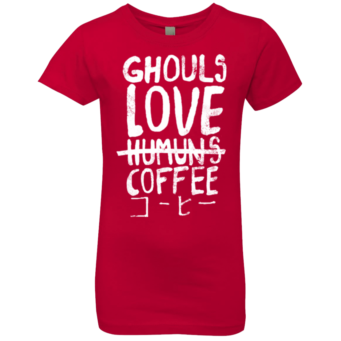 T-Shirts Red / YXS Ghouls Love Coffee Girls Premium T-Shirt