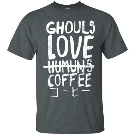 T-Shirts Dark Heather / Small Ghouls Love Coffee T-Shirt