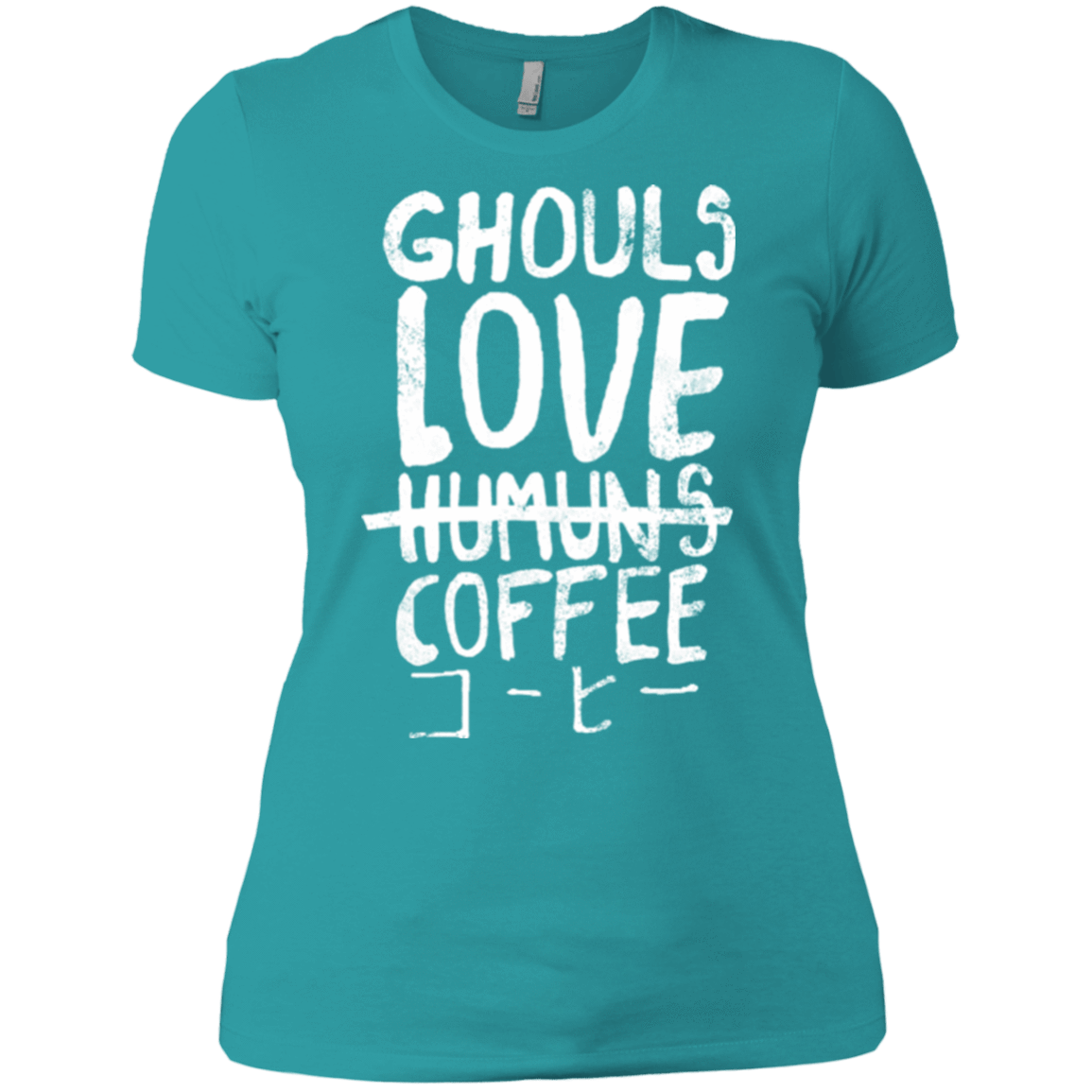T-Shirts Tahiti Blue / X-Small Ghouls Love Coffee Women's Premium T-Shirt