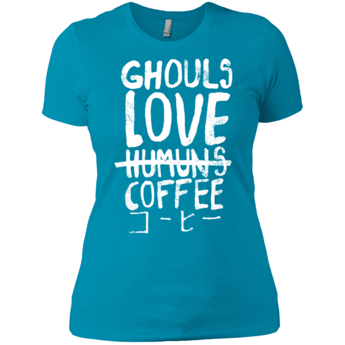 T-Shirts Turquoise / X-Small Ghouls Love Coffee Women's Premium T-Shirt
