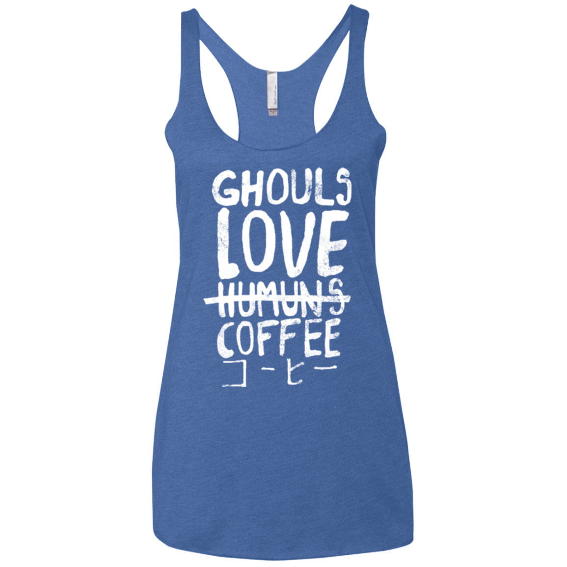 T-Shirts Vintage Royal / X-Small Ghouls Love Coffee Women's Triblend Racerback Tank