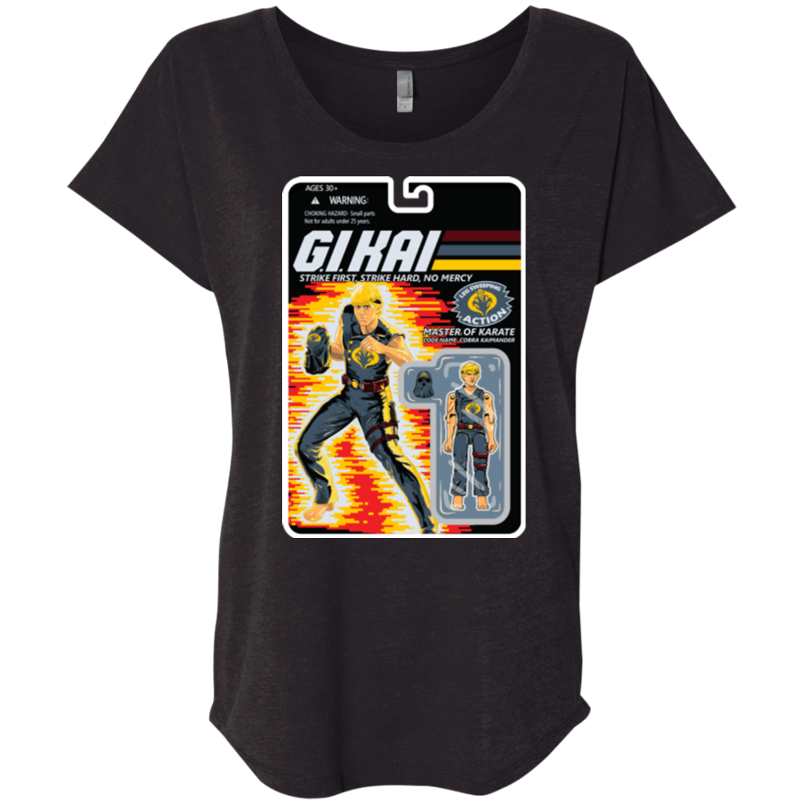 T-Shirts Vintage Black / X-Small GI KAI Triblend Dolman Sleeve