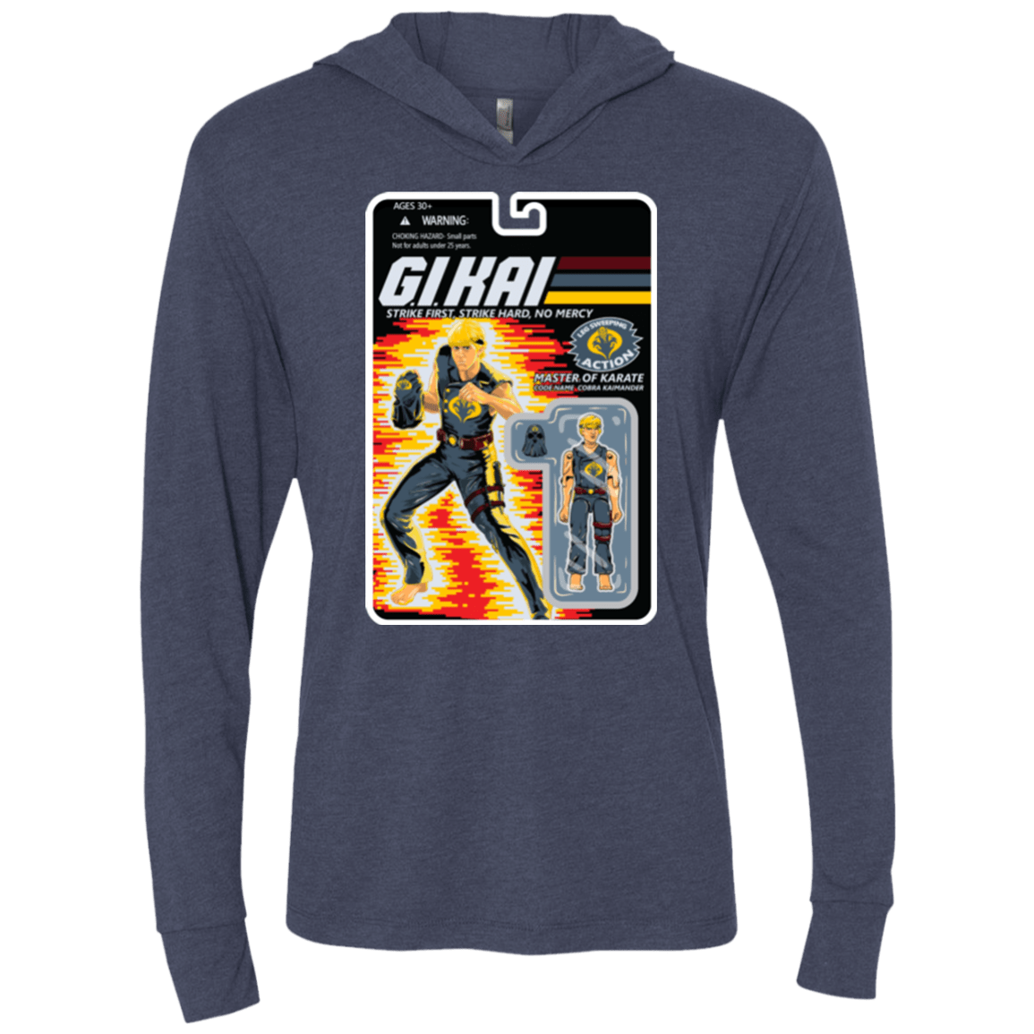 T-Shirts Vintage Navy / X-Small GI KAI Triblend Long Sleeve Hoodie Tee