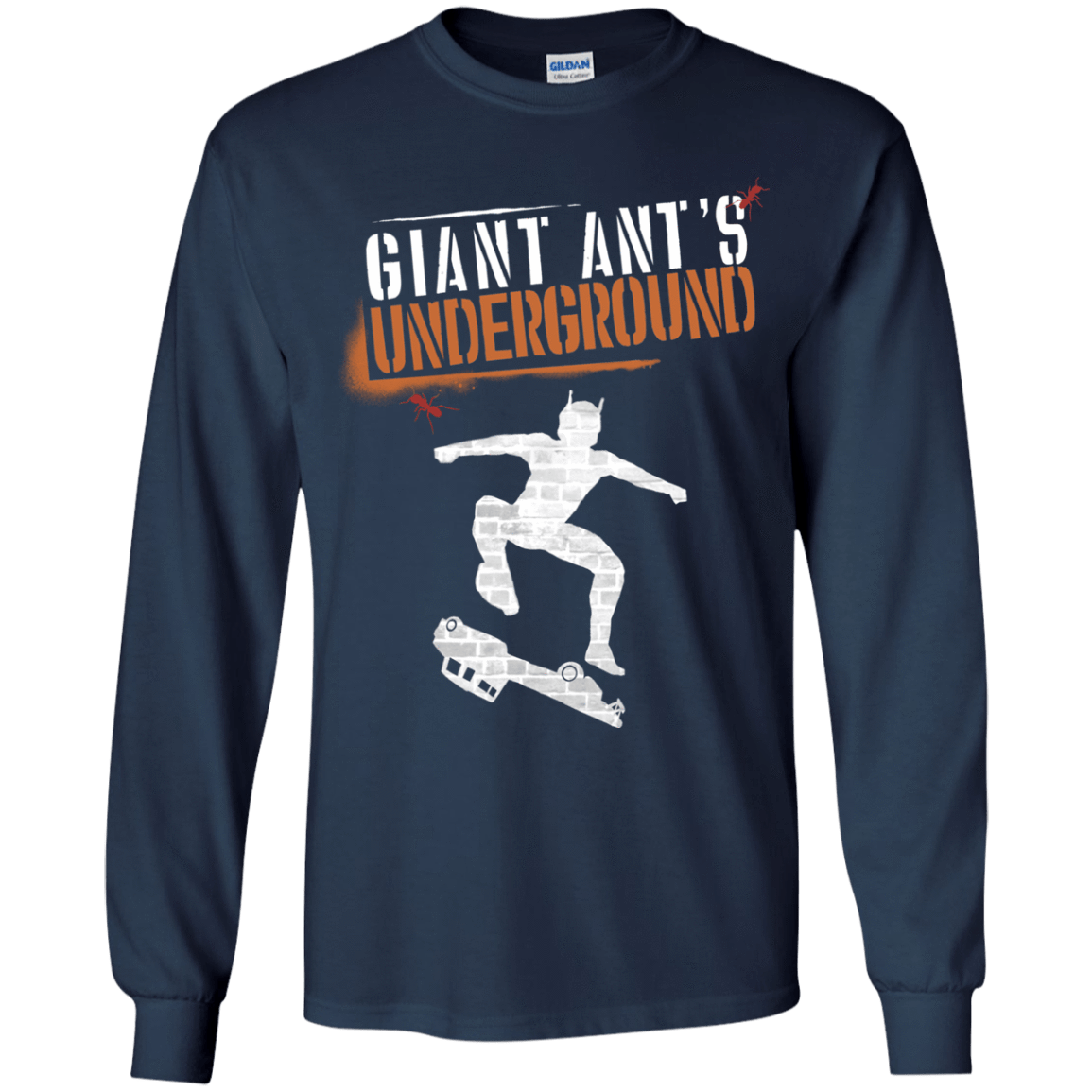 T-Shirts Navy / YS Giant Ants Youth Long Sleeve T-Shirt