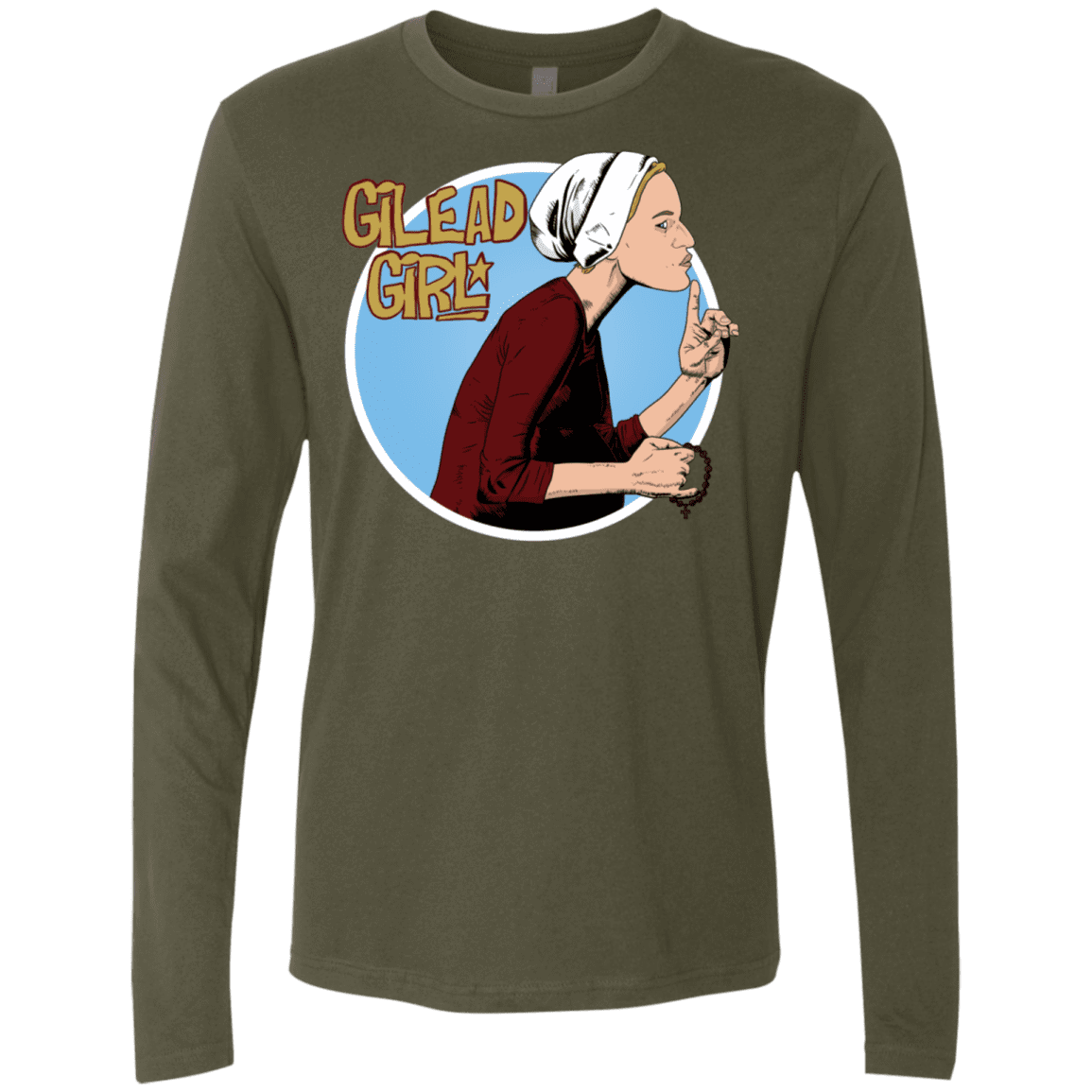 T-Shirts Military Green / S Gilead Girl Men's Premium Long Sleeve