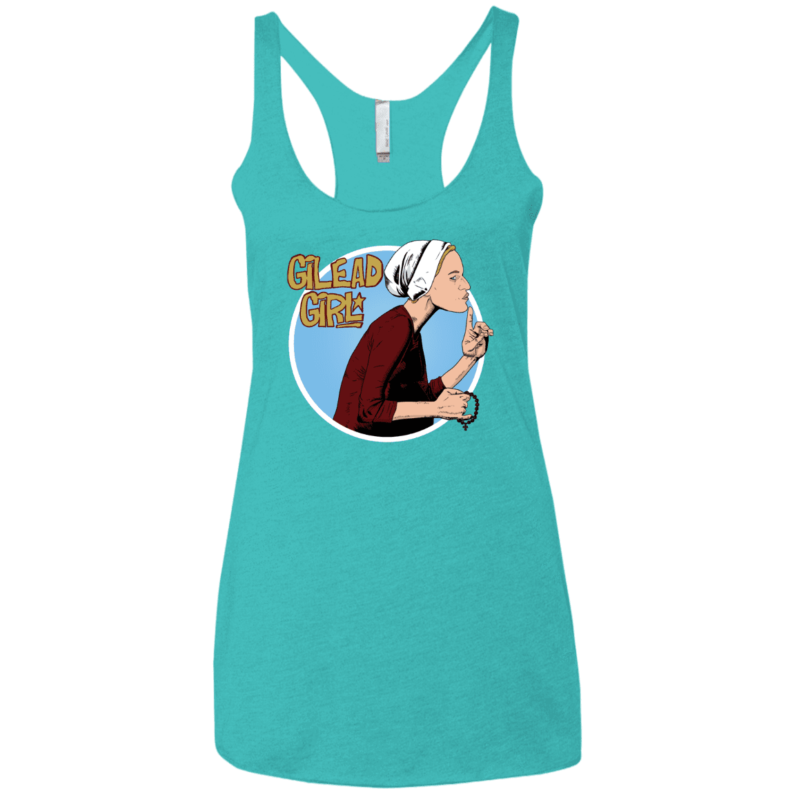 T-Shirts Tahiti Blue / X-Small Gilead Girl Women's Triblend Racerback Tank