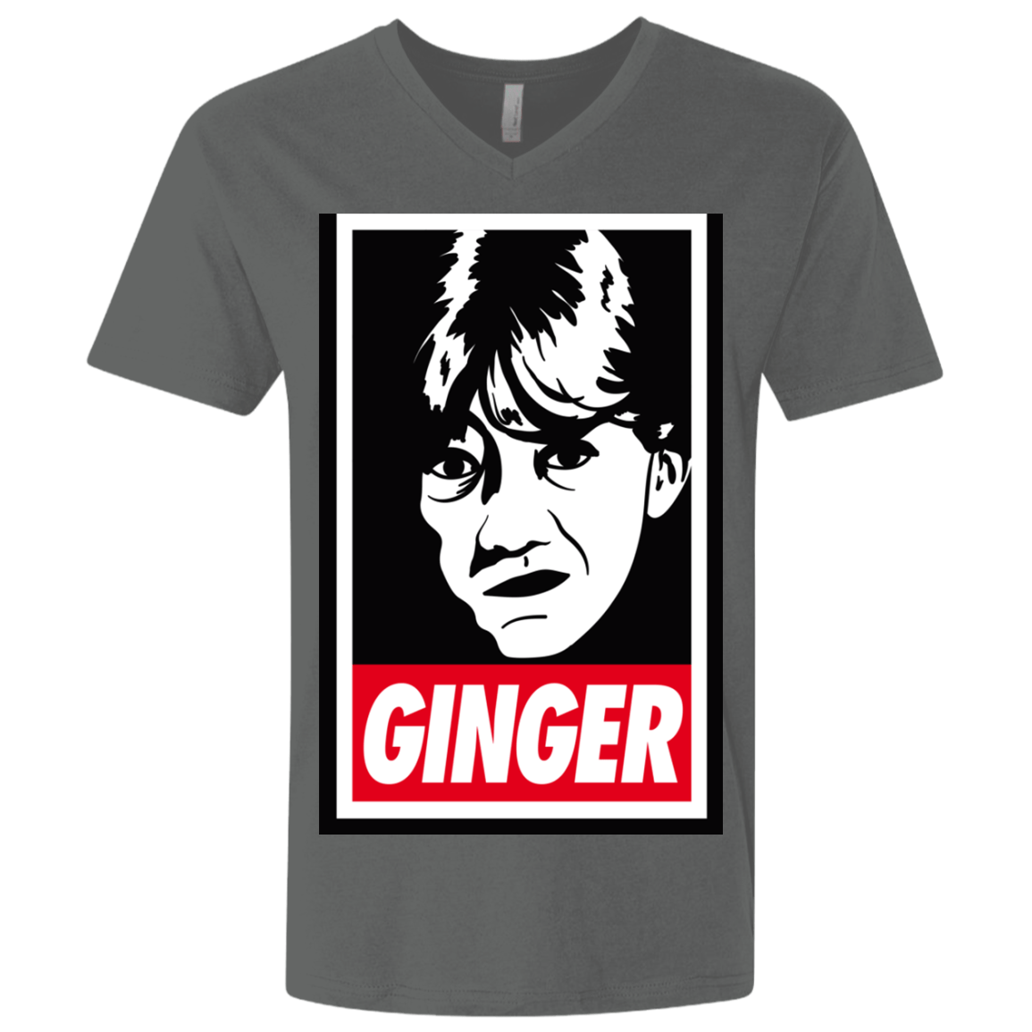 T-Shirts Heavy Metal / X-Small GINGER Men's Premium V-Neck