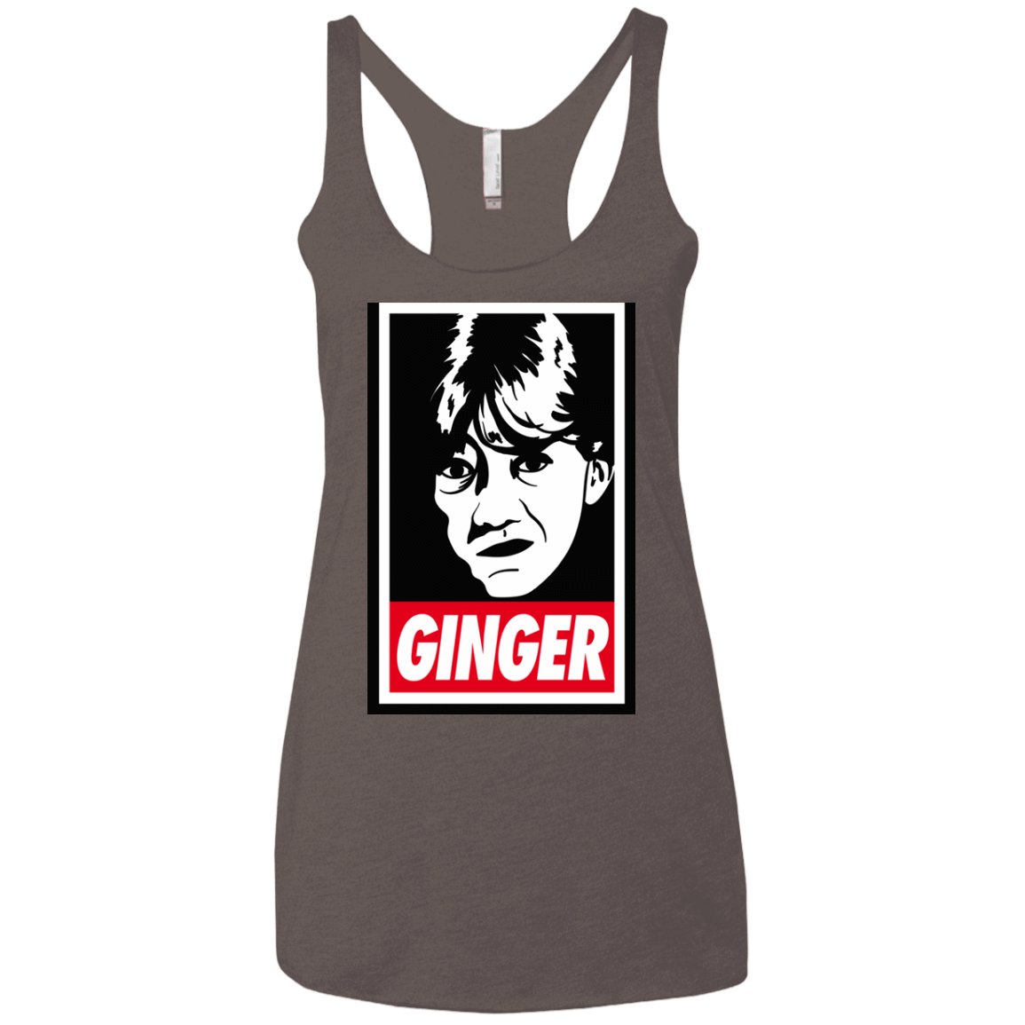 T-Shirts Macchiato / X-Small GINGER Women's Triblend Racerback Tank