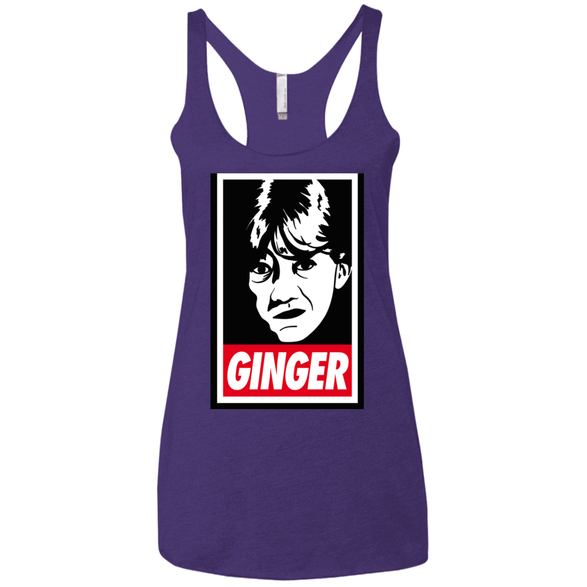 T-Shirts Purple / X-Small GINGER Women's Triblend Racerback Tank