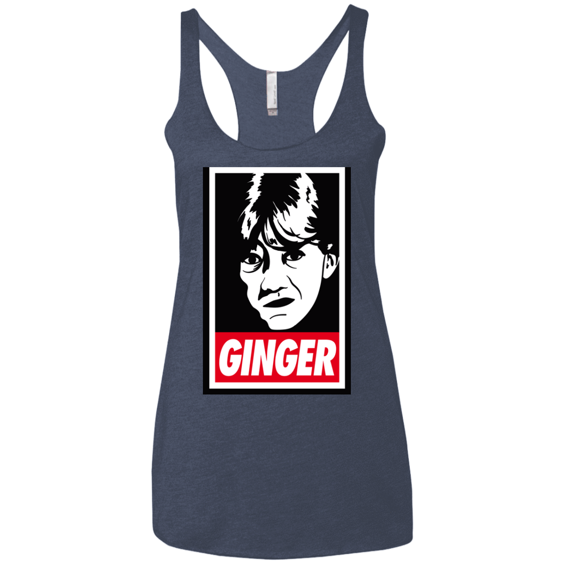 T-Shirts Vintage Navy / X-Small GINGER Women's Triblend Racerback Tank