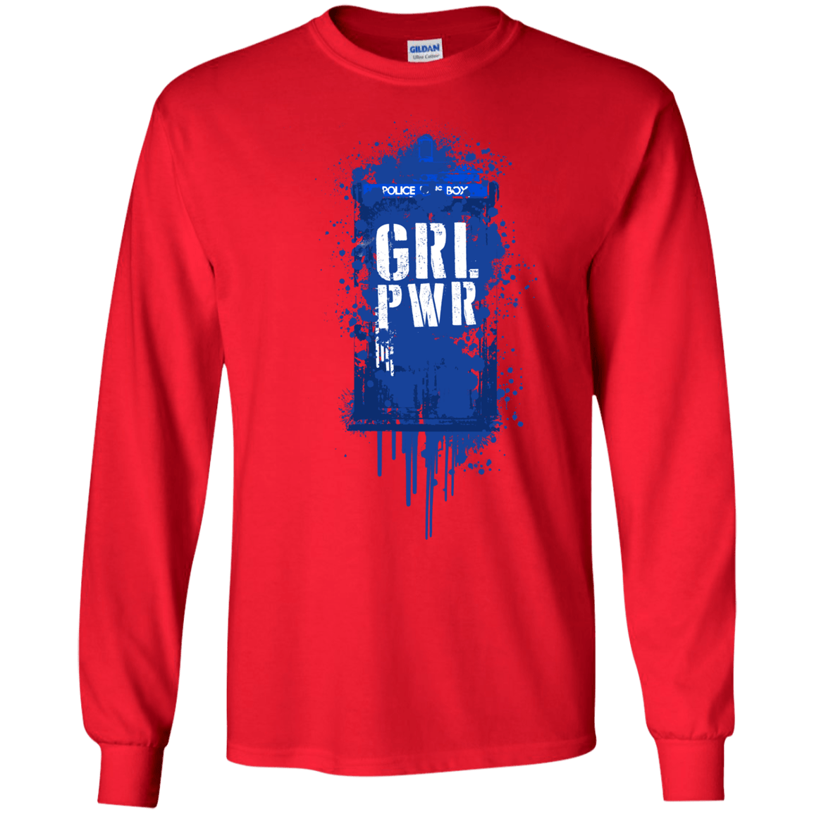 T-Shirts Red / S Girl Power Men's Long Sleeve T-Shirt
